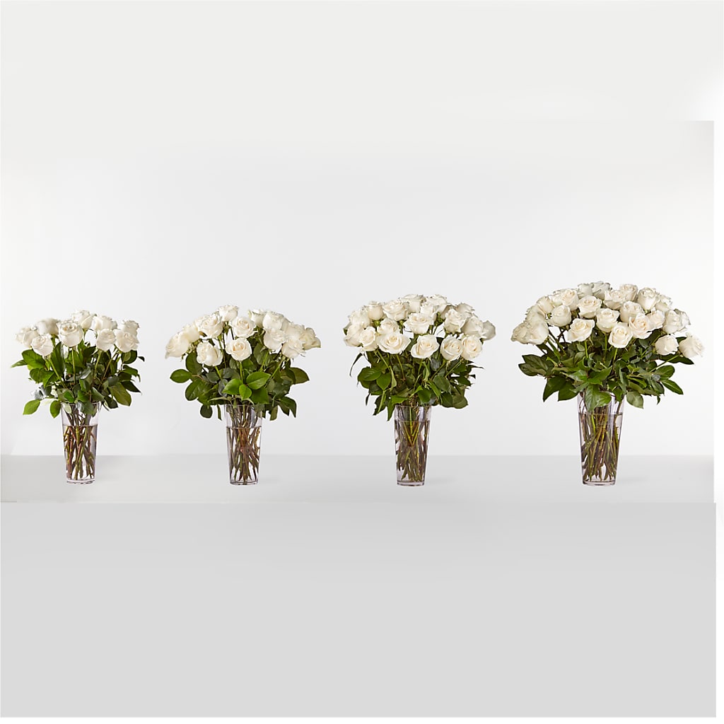 Long Stem White Rose Bouquet – MRS D'S FLOWER SHOP INC, Lakeland FL