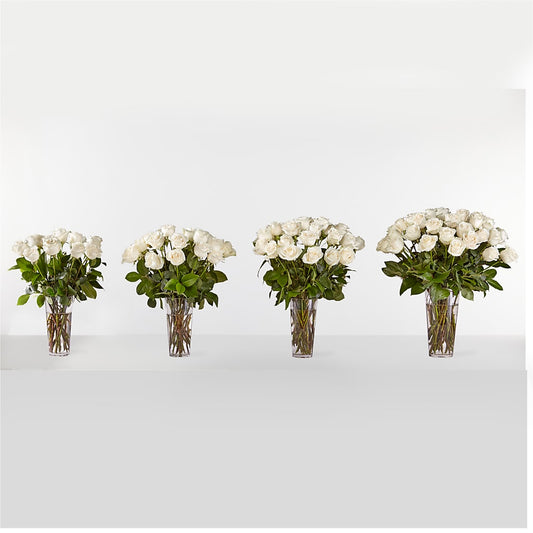 Long Stem White Rose Bouquet – MRS D'S FLOWER SHOP INC, Lakeland FL
