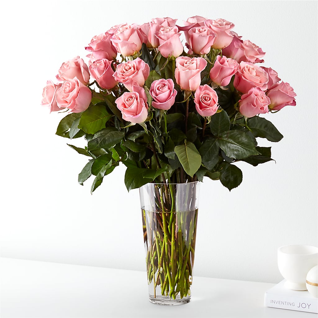 Long Stem Pink Rose Bouquet – MRS D'S FLOWER SHOP INC, Lakeland FL