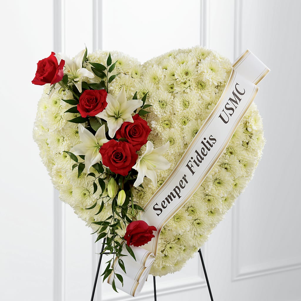 Heartfelt Hero Standing Heart – MRS D'S FLOWER SHOP INC, Lakeland FL
