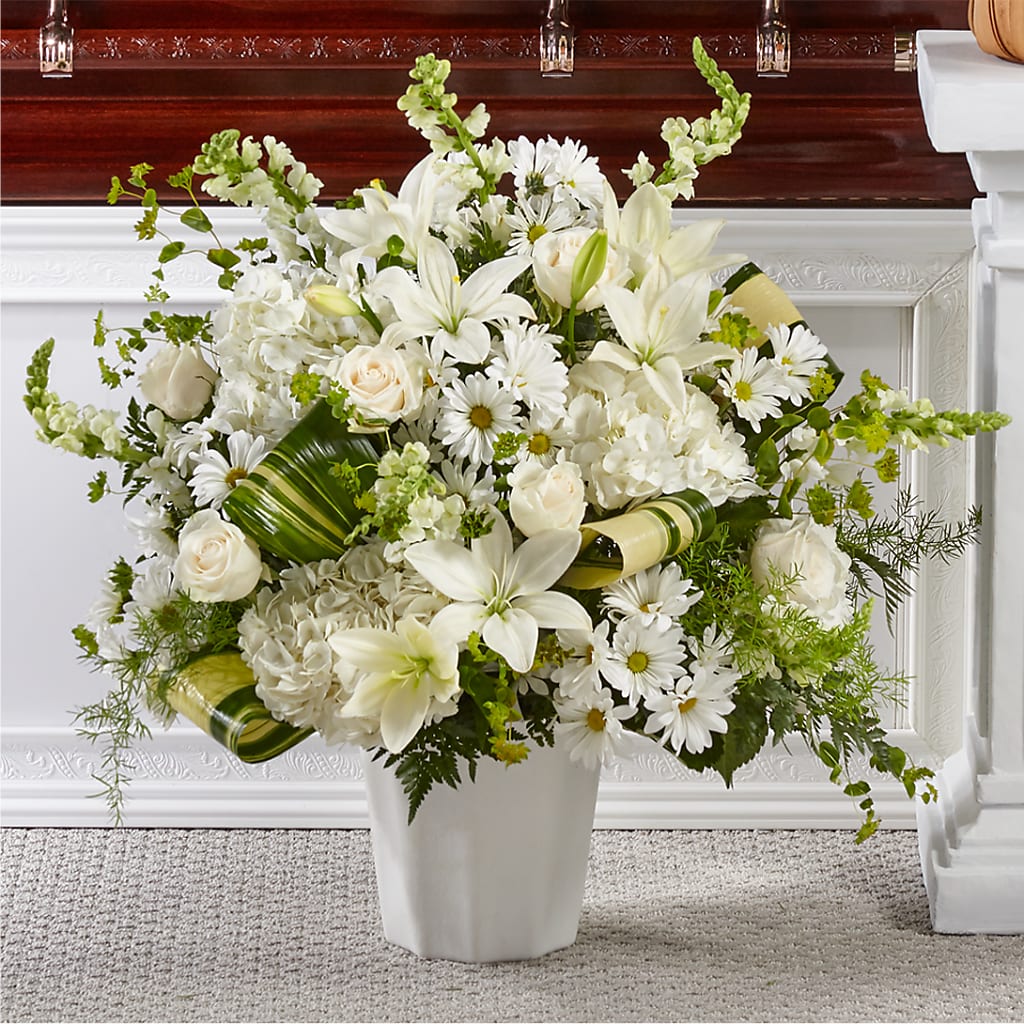 Thoughts of Tranquility Floor Basket – MRS D'S FLOWER SHOP INC, Lakeland FL