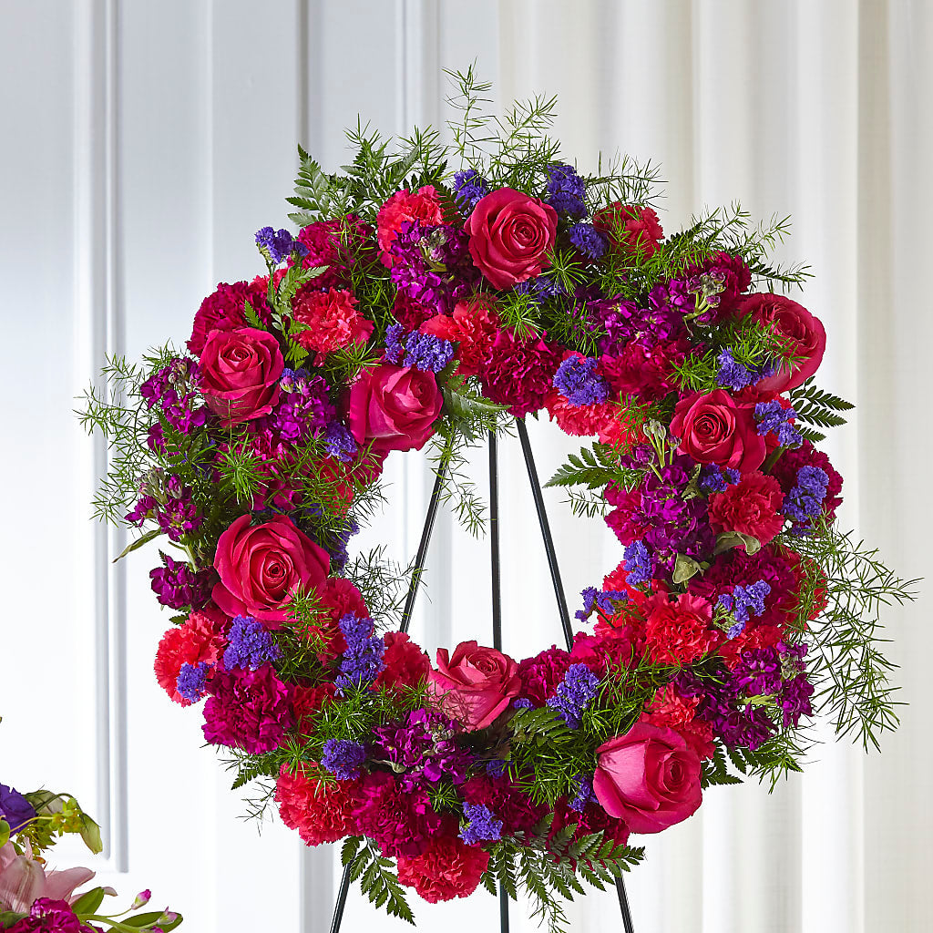 Calming Colors Wreath – MRS D'S FLOWER SHOP INC, Lakeland FL