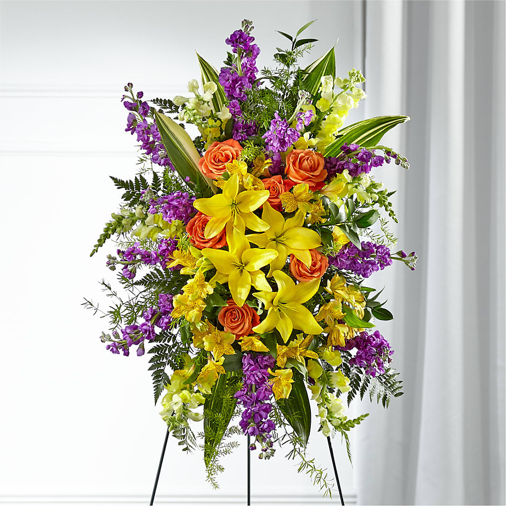 Thoughtful Prayers Standing Spray – MRS D'S FLOWER SHOP INC, Lakeland FL