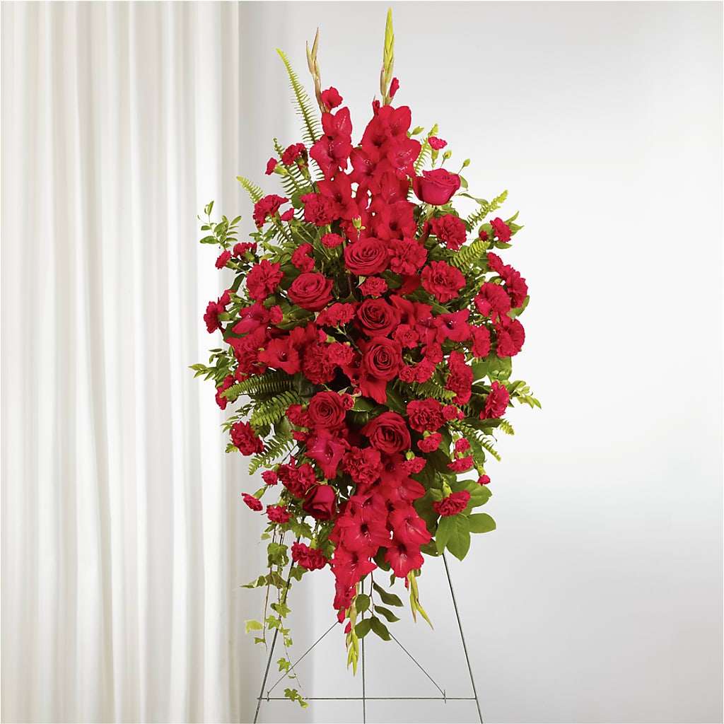 From the Heart Standing Spray – MRS D'S FLOWER SHOP INC, Lakeland FL