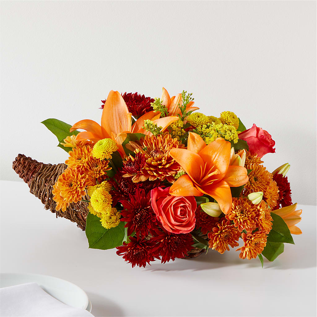 Bouquet of Blessings Cornucopia – MRS D'S FLOWER SHOP INC, Lakeland FL