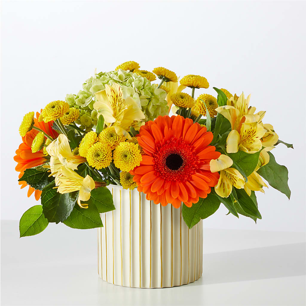 Autumn Sunshine Bouquet with Ivory Vase – MRS D'S FLOWER SHOP INC, Lakeland FL