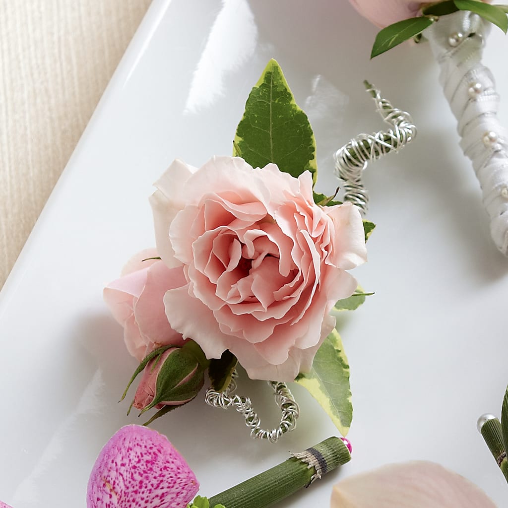 Pink Spray Rose Boutonniere – MRS D'S FLOWER SHOP INC, Lakeland FL