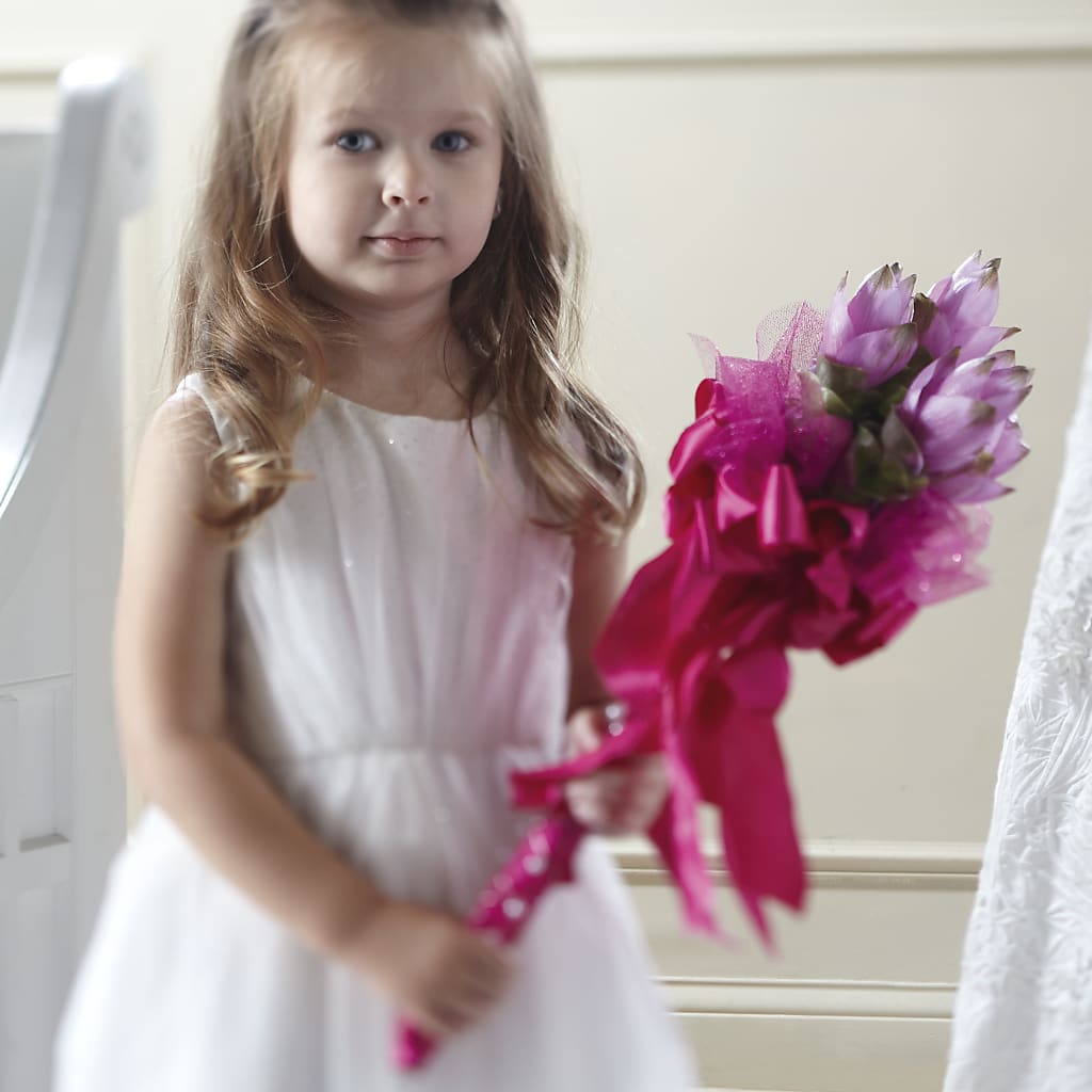 Sparkle Pink Flower Girl Bouquet – MRS D'S FLOWER SHOP INC, Lakeland FL