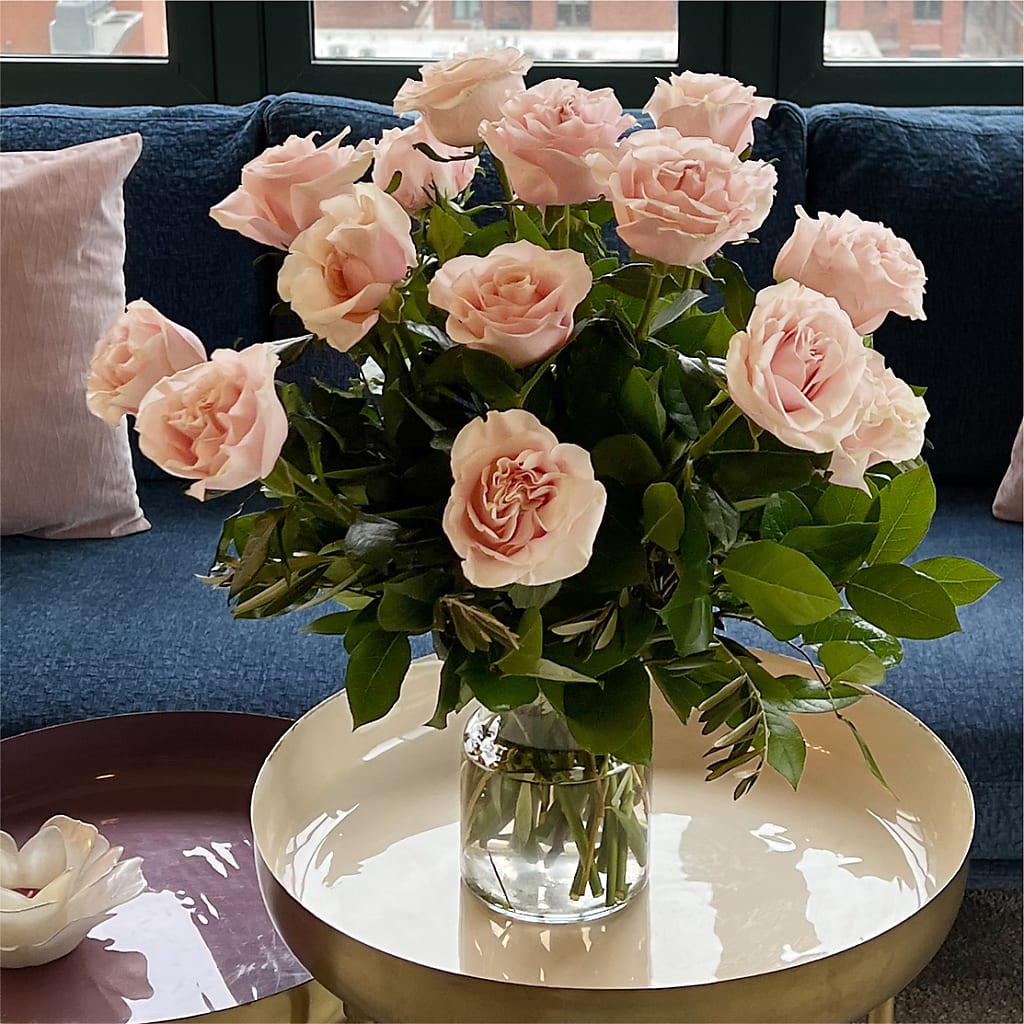 Long Stem Pink Rose Bouquet – MRS D'S FLOWER SHOP INC, Lakeland FL