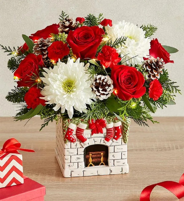 The Stockings Were Hung MantelMrs D's Flower Shop Inc