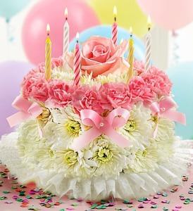 PASTEL BIRTHDAY FLOWER CAKE – MRS D'S FLOWER SHOP INC, Lakeland FL