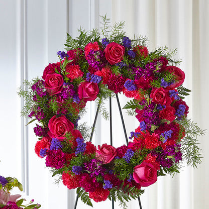 Calming Colors Wreath – MRS D'S FLOWER SHOP INC, Lakeland FL