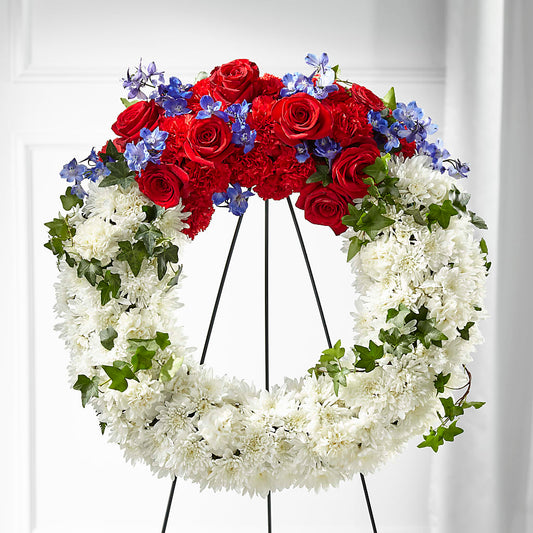 Patriotic Passion Wreath – MRS D'S FLOWER SHOP INC, Lakeland FL