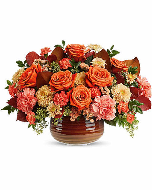 Rustic Ember Centerpiece  – MRS D'S FLOWER SHOP INC, Lakeland FL
