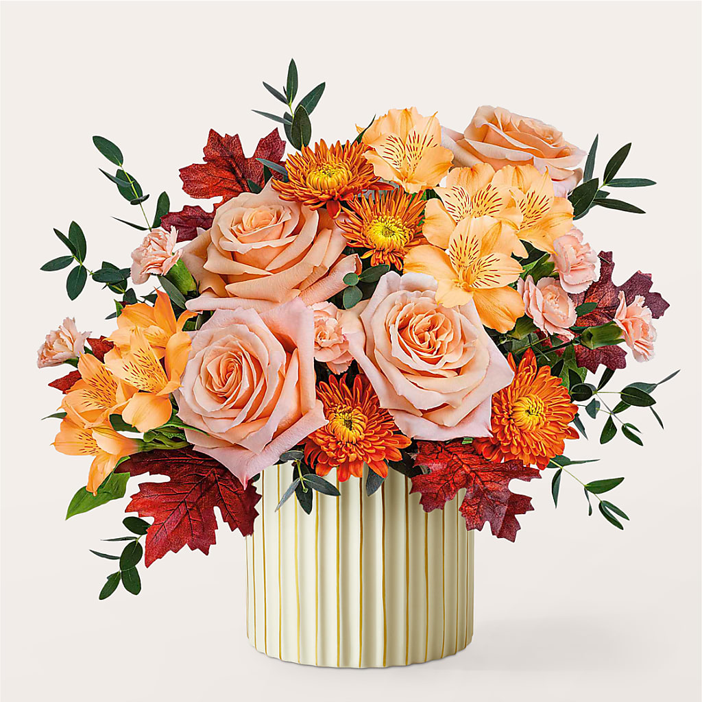 Spiced Latte Bouquet with Ivory Vase – MRS D'S FLOWER SHOP INC, Lakeland FL