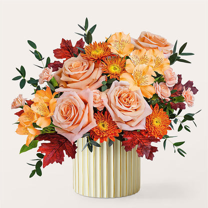 Spiced Latte Bouquet with Ivory Vase – MRS D'S FLOWER SHOP INC, Lakeland FL