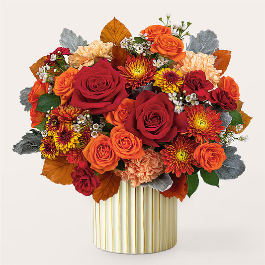 Merlot Bouquet with Ivory Vase – MRS D'S FLOWER SHOP INC, Lakeland FL