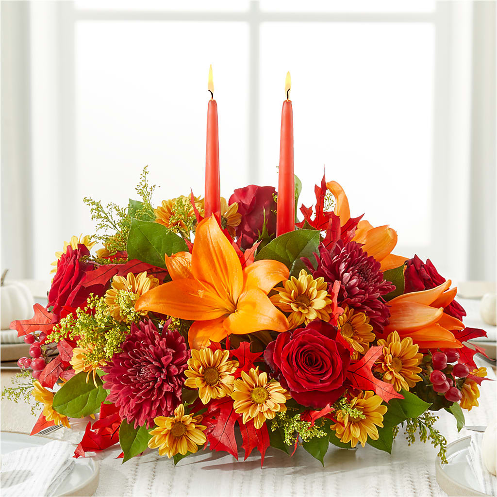 Autumn's Embrace Centerpiece – MRS D'S FLOWER SHOP INC, Lakeland FL