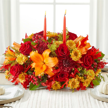 Autumn's Embrace Centerpiece – MRS D'S FLOWER SHOP INC, Lakeland FL