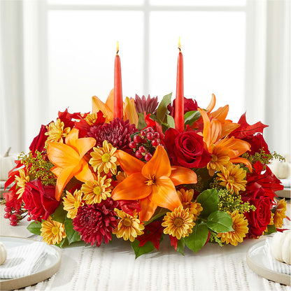Autumn's Embrace Centerpiece – MRS D'S FLOWER SHOP INC, Lakeland FL