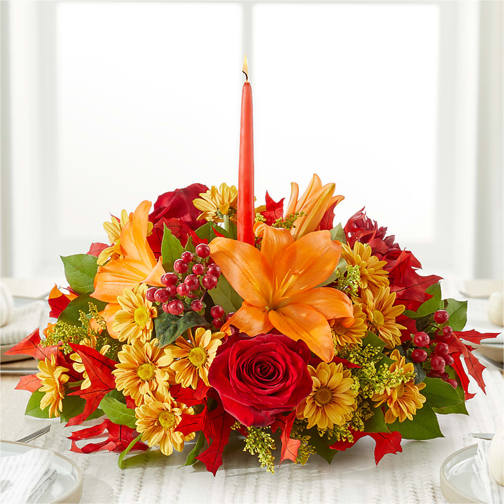 Autumn's Embrace Centerpiece – MRS D'S FLOWER SHOP INC, Lakeland FL